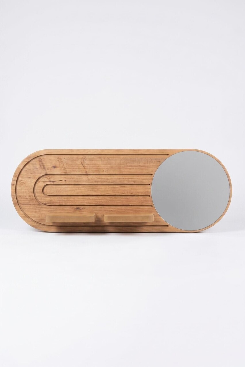 Raft de perete, Hanah Home, Artmtkwll8-Oak, MDF, Stejar — imaginea 3
