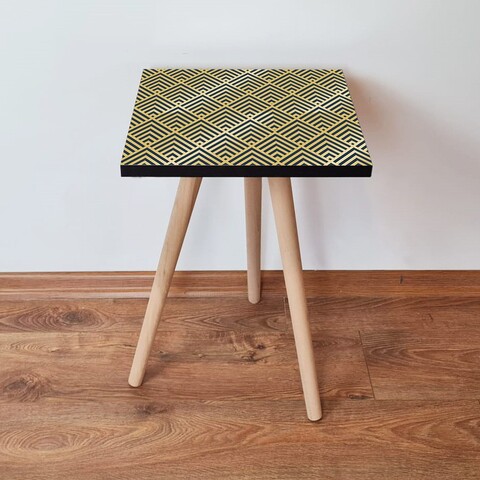 Masuta, Leona, Shp324, 35x42x35 cm, Aur / Albastru Marin