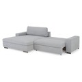 Coltar extensibil cu sezlong stanga, Livorno, L.303 l.183/99 H.85, stofa, gri deschis