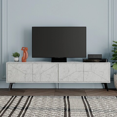 Comoda TV, Decortie, Dune, 180x50x29.6 cm, Carrara Decortie