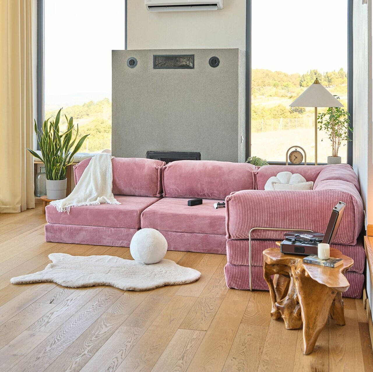 Coltar, Atelier del Sofa, 118FVL1409, Tesatura plus reiata, Roz