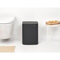 Cos de gunoi, Brabantia, Bo Small, 12 L, 23x29.5x37.5 cm, otel, gri inchis