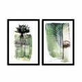 Set 2 tablouri decorative, Alpha Wall, Life, 36x51 cm