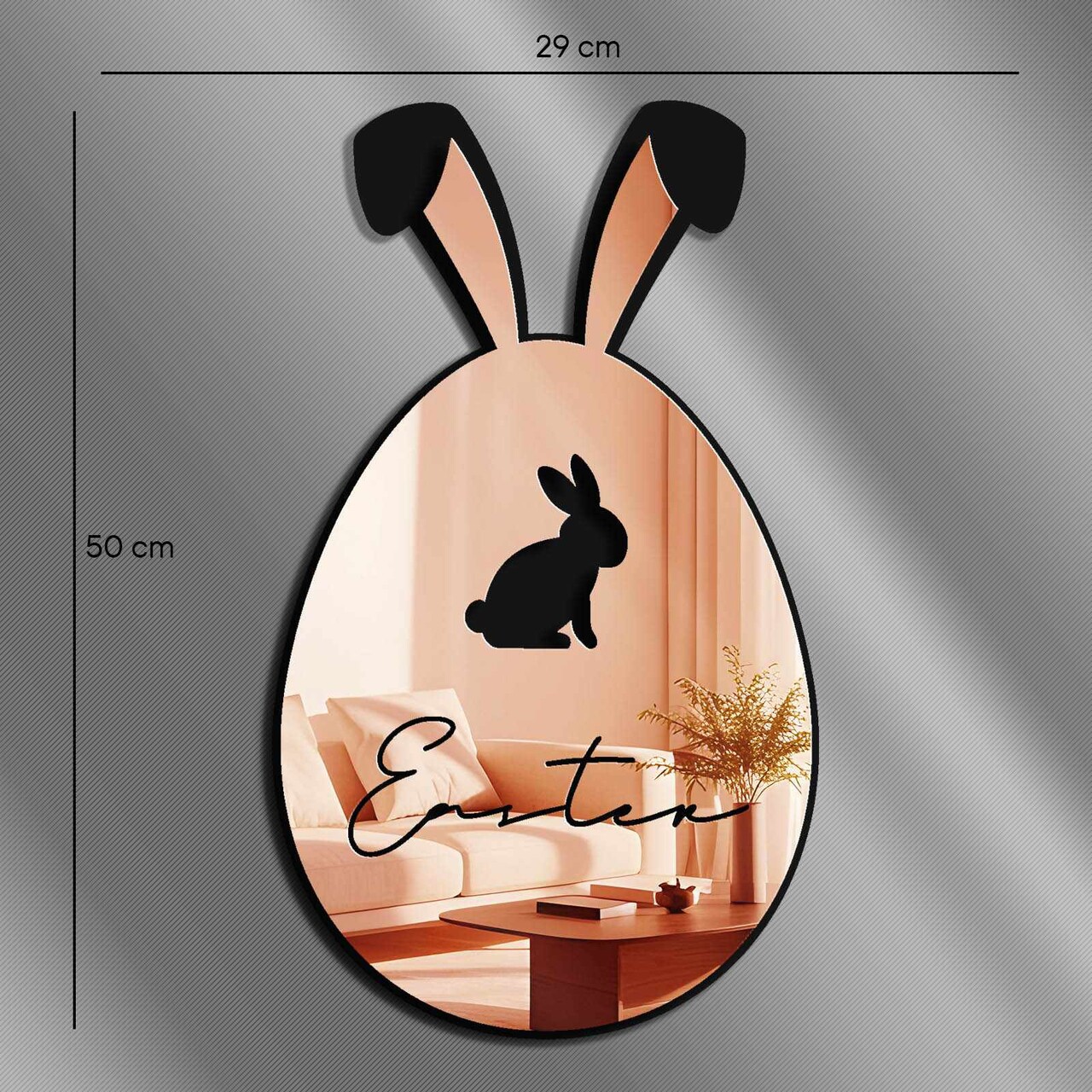 Oglinda decorativa, EAS002ROSEGOLD, Partea de jos: 100% EVA (Grosime: 10 mm), Auriu roz - view 4