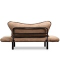 Canapea extensibilă cu 2 locuri, Futon, 859FTN2867, Metal, Maro deschis