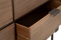 Comoda Toronto, Mauro Ferretti, 120x39x79 cm, lemn de brad/fier, gri/maro