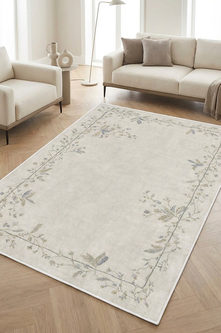 Covor, DC-7534-11, 80x250 cm, Poliester, Bej — imaginea 4