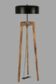 Lampadar, Luin, 534LUN4417, Lemn de brad, Nuc / Negru