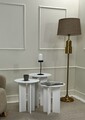 Set masuta de cafea, Rotexa, Leo (55 + 50 + 45), MDF , Alb