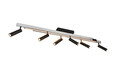 Plafoniera Zeno, TRIO, 180x8.5x15 cm, 5.5W, 18W, 6x SMD, 1x SMD, metal, argintiu lucios/negru