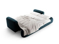Canapea extensibila 3 locuri, Ella-120, Micadoni Home, 253x108x94 cm, catifea, petrol inchis