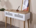Dulap, Wolina, Calvin, 95x100x35 cm, MDF , Alb / Stejar