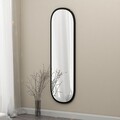 Oglinda decorativa, Siam, Magnum, 40x120x2.2 cm, MDF , Negru