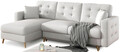 Coltar extensibil reversibil 3 locuri ELTAP, AsgL-07, Asgard, 248x162x93 cm, lemn/poliester, alb