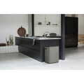 Cos de gunoi cu soft touch, Brabantia, Bo Touch Mineral, 2x30 L, 31.2x54.5x65.6 cm, otel, gri