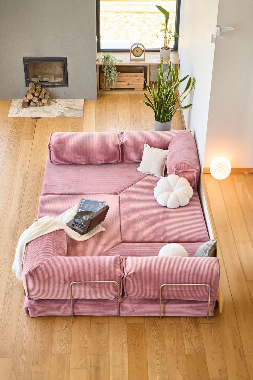 Coltar, Atelier del Sofa, 118FVL1409, Tesatura plus reiata, Roz - view 2