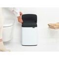 Cos de gunoi, Brabantia, Bo Small, 12 L, 23x29.5x37.5 cm, otel, alb