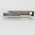 Comoda TV, Decorotika, Pia, 180 x 46.4 x 38.9 cm, pal melaminat, nuc/alb