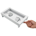 Plita cu lumanari pentru incalzit mancare, Brabantia, White, 35.7x18.8x8 cm, otel/aluminiu, alb