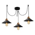 Lustra Manavgat N-546, Noor, 100 x 114 cm, 3 x E27, 100W, negru