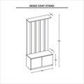 Cuier cu pantofar Deniz, Maison in Design, 85 x 37 x 181.8 cm, PAL, alb/walnut