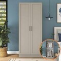 Dulap pentru haine, Hanah Home, BA305, 90x210x57.5 cm, Gresie