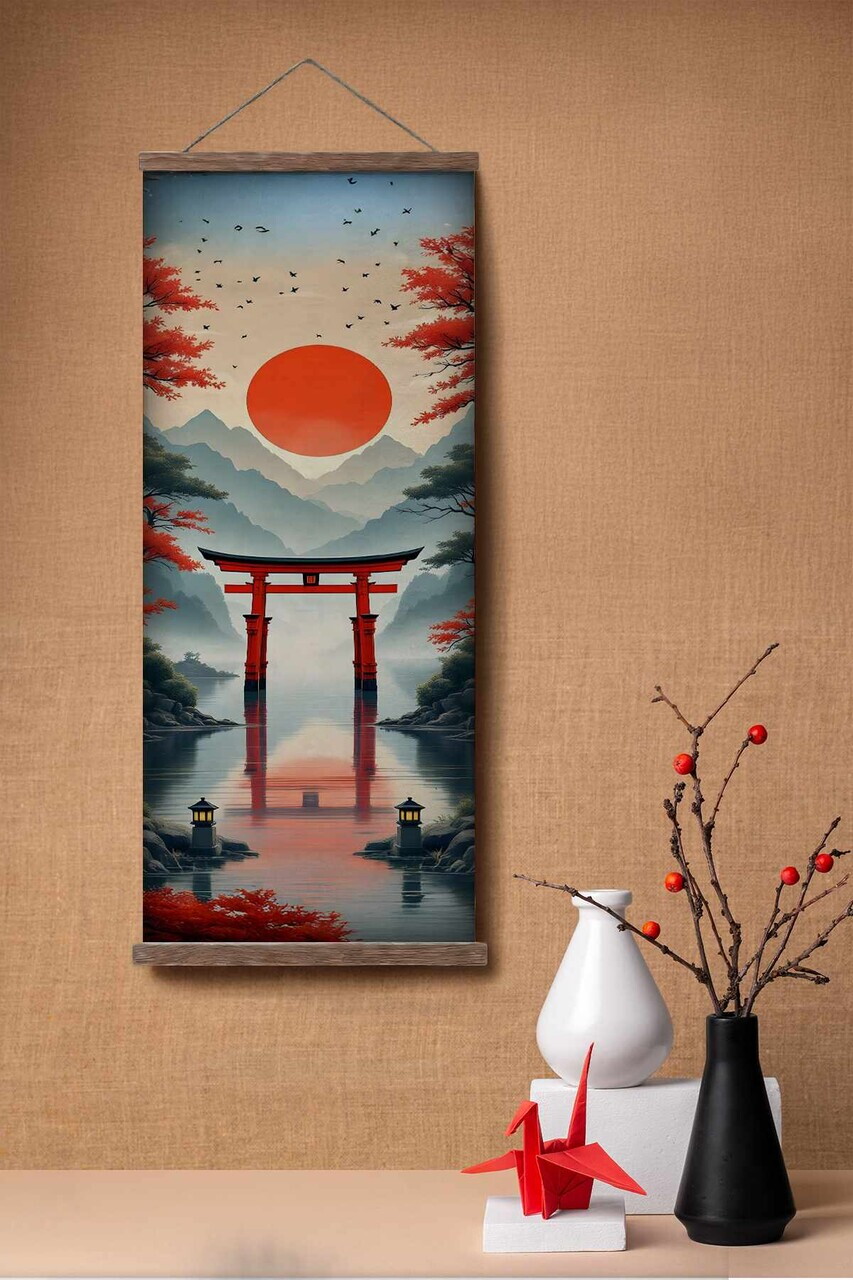 Tablou decorativ, ARTJPNPSTRDK16, Lemn masiv, Pictura pe canvas, Multicolor - view 2