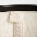 Cos de rufe Davey, Homla, 38x37 cm, poliester/in/bambus, alb/negru