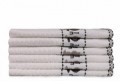 Set 6 prosoape Bordürlü Beyaz Ascit, Saheser, 30 x 50 cm, 100% bumbac, alb
