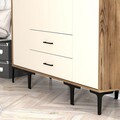 Dulap pentru haine, Hommy Craft, Kumsal STS, 160x47.5x201.4 cm, PAL, Maro/Crem