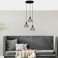 Lustra, Fulgor, 942FLG1621, Metal, Negru/Maro antic
