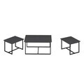 Masuta de cafea, Hanah Home, Levada, 90.45.45x37.42.37x60.52.52 cm, Antracit