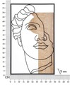 Decoratiune de perete David -A, Mauro Ferretti, 50x80 cm, MDF, multicolor