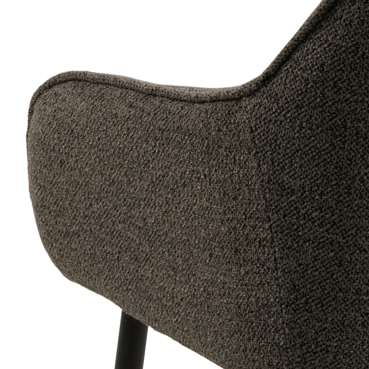 Scaun Brooke, Actona, 58x55x83 cm, tesatura Boucle/otel, grej - view 2