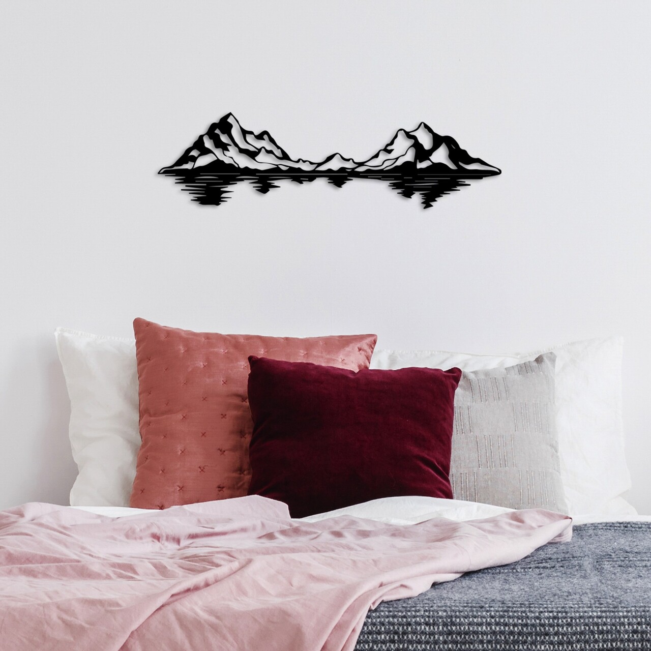 Decoratiune de perete, Landscape 1, Dimensiune: 68 x 19 cm, Negru - view 3