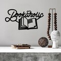Decoratiune de perete, Book a Holic, Dimensiune: 58 x 30 cm , Negru