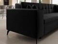Coltar extensibil dreapta 4 locuri ELTAP, Sol-38, Solange, 292x196x84 cm, lemn/poliester, negru