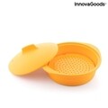 Vas de gatit cu abur multifunctional din silicon cu retete Silicotte, InnovaGoods, 21.5x19.5x11 cm