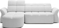 Coltar extensibil stanga 3 locuri ELTAP, Beneth, 301x185x115 cm, lemn/poliester, alb