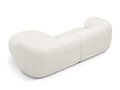 Coltar dreapta 2 locuri, Kate, Micadoni, 255x176x76 cm, tesatura boucle, alb