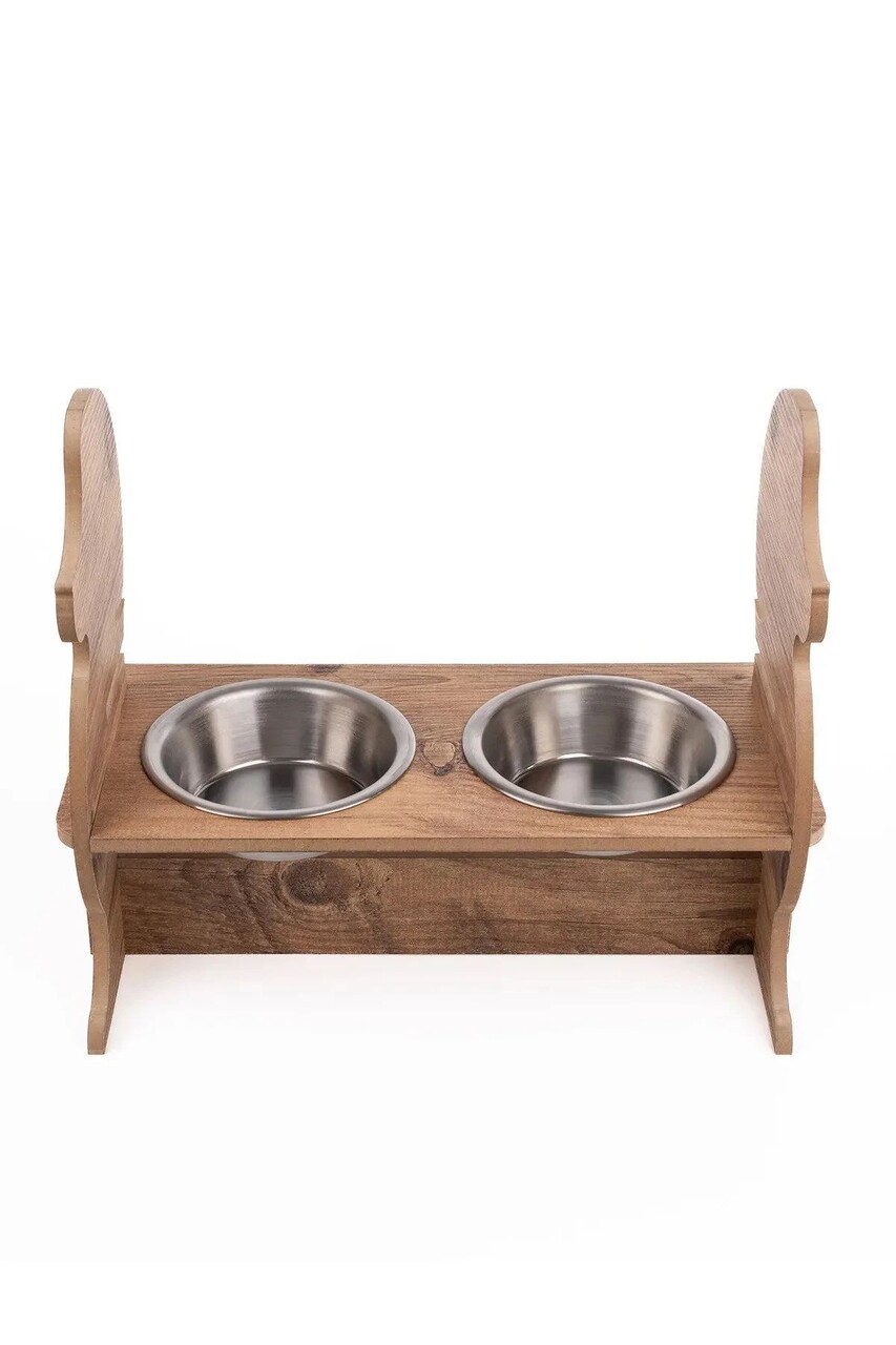 Bol pentru hrana animale de companie, Paws &amp; Whiskers, Apvm9, MDF , Multicolor - imagine 2