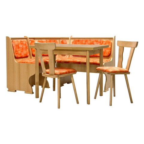 Coltar de bucatarie cu masa extensibila si 2 scaune Anita, Elvila, PAL melaminat/lemn de fag/poliuretan Elvila