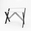 Birou, Hanah Home, X, 90x88x50 cm, Antracit/Alb