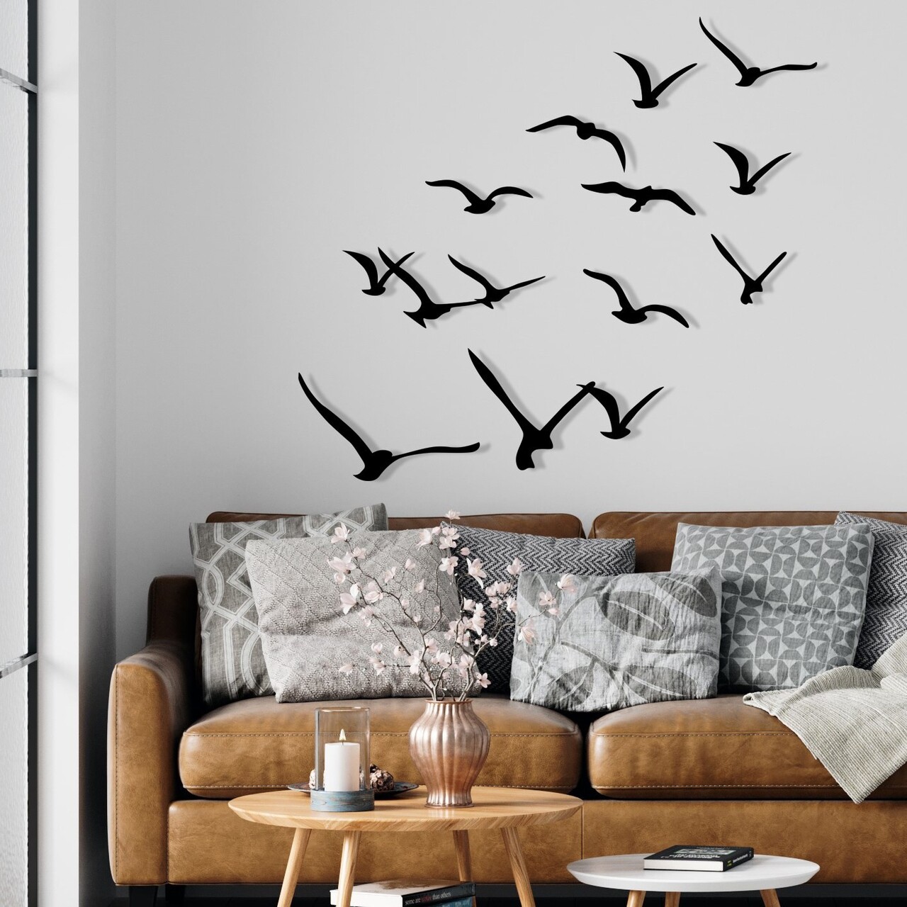 Decoratiune de perete, Migration, Pasărea nr. 1: 29 x 18 cm (1 bucată) , Negru - view 5