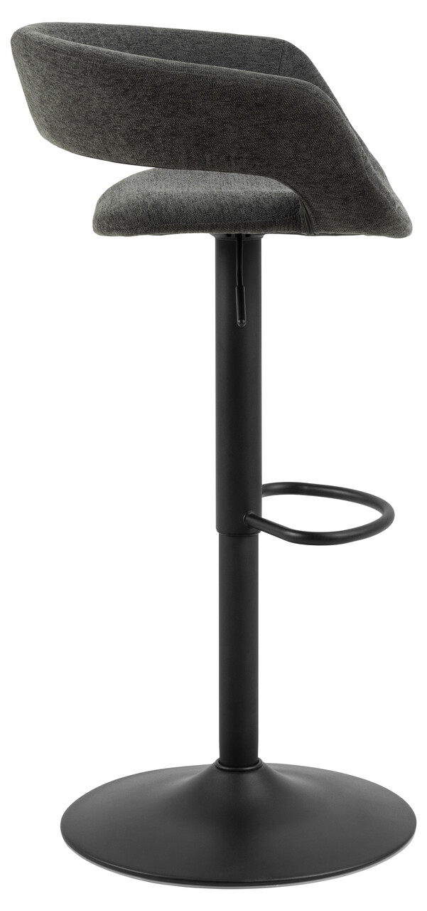 Scaun de bar Grace, Actona, 54.5x48.5x101 cm, rotativ, poliester/otel, gri inchis - view 8