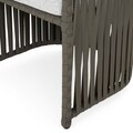 Fotoliu dining, Milano, L.62 l.64 H.86, aluminiu, gri/alb
