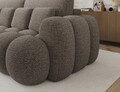 Canapea extensibila 3 locuri ELTAP, Cotonn, 256x119x105 cm, lemn/poliester, maro