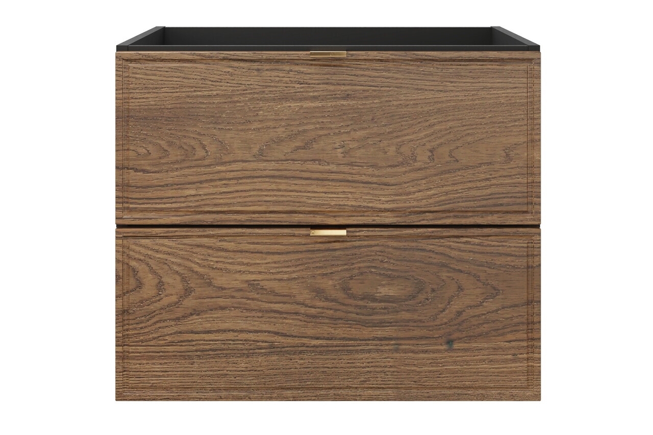 Set mobilier baie Talia Casella Sky 60 cm, dulap inalt si masca cu lavoar, Comad, MDF/PAL, stejar/negru mat - view 7