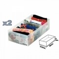 Set 2 organizatoare sertar Jocca, 30x15.5x8 cm, polipropilena, alb