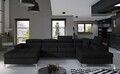 Coltar extensibil dreapta 5 locuri ELTAP, Edr-53, Eduardo, 337x205x88 cm, lemn/poliester, negru